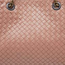 مملوكة مسبقًا Bottega Veneta Old Rose Intrecciato Leather Olimpia Chain Tote