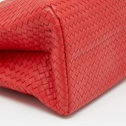 Pre Owned حقيبة يد توتس بوتيغا فينيتا جلد انترشياتو أحمر