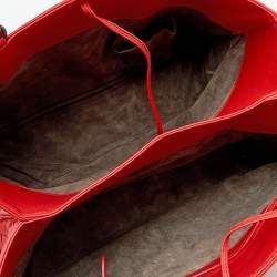 Pre Owned حقيبة يد توتس بوتيغا فينيتا جلد انترشياتو أحمر