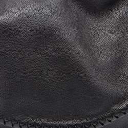 Pre Owned Bottega Veneta Black Leather Hobo