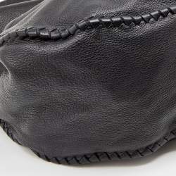 Pre Owned Bottega Veneta Black Leather Hobo