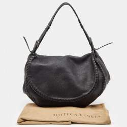 Pre Owned Bottega Veneta Black Leather Hobo