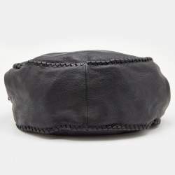 Pre Owned Bottega Veneta Black Leather Hobo