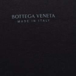 Pre Owned Bottega Veneta Black Intrecciato Leather Cassette Briefcase Bag