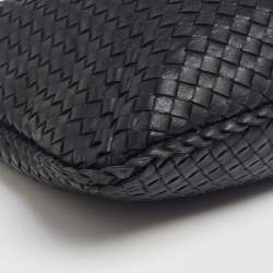 Bottega Veneta Black Intrecciato Leather Medium Veneta Hobo