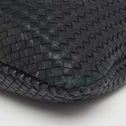 Bottega Veneta Black Intrecciato Leather Medium Veneta Hobo