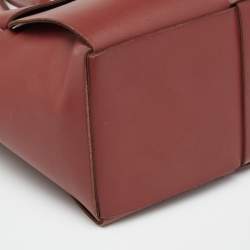 Pre Owned Bottega Veneta Rust Brown Leather Arco Tote