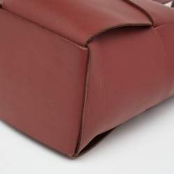 Pre Owned Bottega Veneta Rust Brown Leather Arco Tote