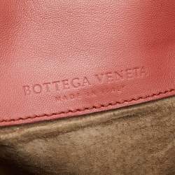 Pre Owned Bottega Veneta Brown Intrecciato Leather Flap Tassel Belt Bag