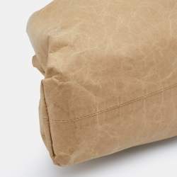 Pre Owned Bottega Veneta Beige Paper The Pouch Clutch
