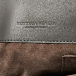 Pre Owned Bottega Veneta Grey Intrecciato Leather Olimpia Bag