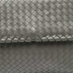 Pre Owned Bottega Veneta Grey Intrecciato Leather Olimpia Bag