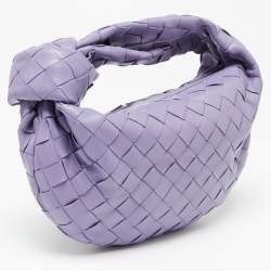 Pre Owned Bottega Veneta Lavender Leather Mini BV Jodie Bag