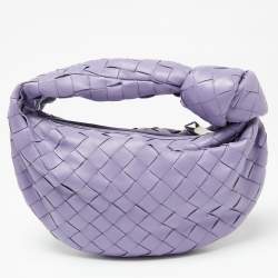 Pre Owned Bottega Veneta Lavender Leather Mini BV Jodie Bag