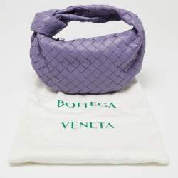 Pre Owned Bottega Veneta Lavender Leather Mini BV Jodie Bag