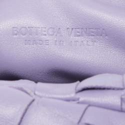 Pre Owned Bottega Veneta Lavender Leather Mini BV Jodie Bag