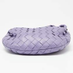Pre Owned Bottega Veneta Lavender Leather Mini BV Jodie Bag
