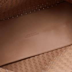 مملوكة مسبقًا حقيبة يد بوتيغا فينيتا كابات جلد إنترشياتو بيج صغيرة