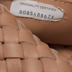 مملوكة مسبقًا حقيبة يد بوتيغا فينيتا كابات جلد إنترشياتو بيج صغيرة