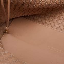 مملوكة مسبقًا حقيبة يد بوتيغا فينيتا كابات جلد إنترشياتو بيج صغيرة