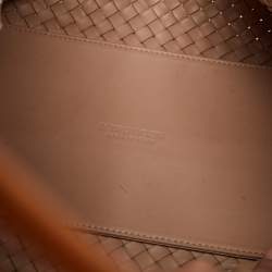 مملوكة مسبقًا حقيبة يد بوتيغا فينيتا كابات جلد إنترشياتو بيج صغيرة