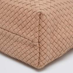 مملوكة مسبقًا حقيبة يد بوتيغا فينيتا كابات جلد إنترشياتو بيج صغيرة