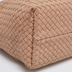 مملوكة مسبقًا حقيبة يد بوتيغا فينيتا كابات جلد إنترشياتو بيج صغيرة