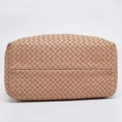 مملوكة مسبقًا حقيبة يد بوتيغا فينيتا كابات جلد إنترشياتو بيج صغيرة