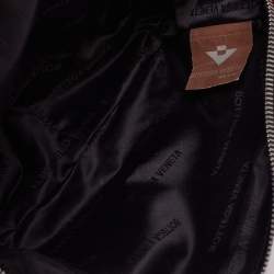 Pre Owned Bottega Veneta Red/Black Leopard Print Nylon Pouch