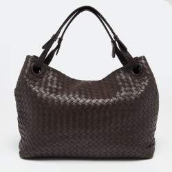 Pre Owned حقيبة يد توتس بوتيغا فينيتا غرادا جلد إنترشياتو بني متوسطة