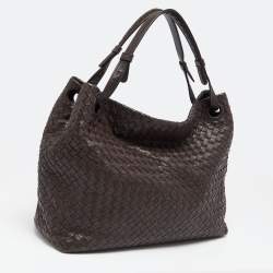 Pre Owned حقيبة يد توتس بوتيغا فينيتا غرادا جلد إنترشياتو بني متوسطة