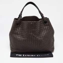 Pre Owned حقيبة يد توتس بوتيغا فينيتا غرادا جلد إنترشياتو بني متوسطة