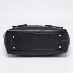 Pre Owned Bottega Veneta Black Leather Arco Tote