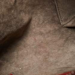 Pre Owned Bottega Veneta Red Intrecciato Leather Nodini Crossbody Bag