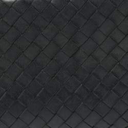 Pre Owned Bottega Veneta Black Intrecciato Leather Zip Around Wallet