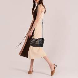 Pre Owned Bottega Veneta Brown Signature Canvas and Leather Boston Bag