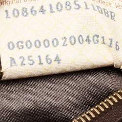 Pre Owned Bottega Veneta Brown Signature Canvas and Leather Boston Bag