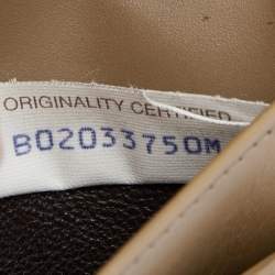 Pre Owned Bottega Veneta Khaki Intrecciato Leather Bifold Wallet