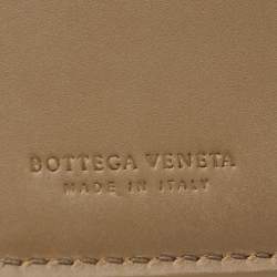 Pre Owned Bottega Veneta Khaki Intrecciato Leather Bifold Wallet