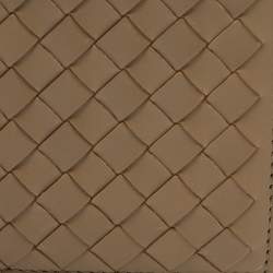 Pre Owned Bottega Veneta Khaki Intrecciato Leather Bifold Wallet