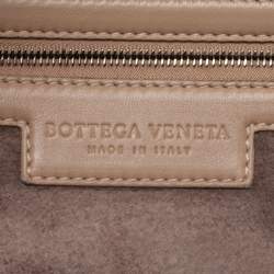 Pre Owned Bottega Veneta Beige Zebra Print Leather and Snakeskin Trim Veneta Hobo 