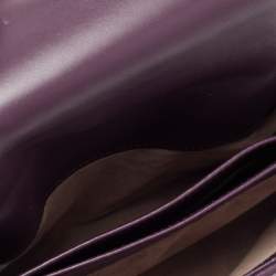 Pre Owned Bottega Veneta Purple Intrecciato Leather Baby Olimpia Shoulder Bag