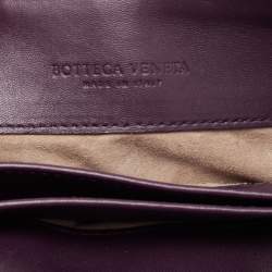 Pre Owned Bottega Veneta Purple Intrecciato Leather Baby Olimpia Shoulder Bag