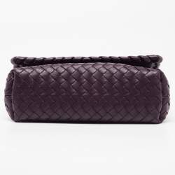 Pre Owned Bottega Veneta Purple Intrecciato Leather Baby Olimpia Shoulder Bag