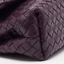 Pre Owned Bottega Veneta Purple Intrecciato Leather Baby Olimpia Shoulder Bag