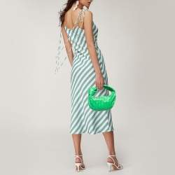 Pre Owned Bottega Veneta Green Intrecciato Leather Mini BV Jodie Bag