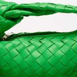 Pre Owned Bottega Veneta Green Intrecciato Leather Mini BV Jodie Bag