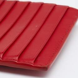 Pre Owned حافظة بطاقات بوتيغا فينيتا جلد إنترشياتو حمراء 