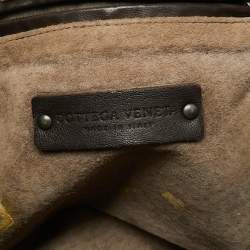 Pre Owned Bottega Veneta Choco Brown Intrecciato Leather Nodini Crossbody Bag