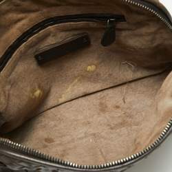 Pre Owned Bottega Veneta Choco Brown Intrecciato Leather Nodini Crossbody Bag